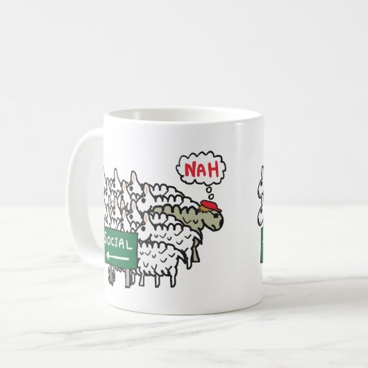 Mug Mouton antisocial (Devant gauche)