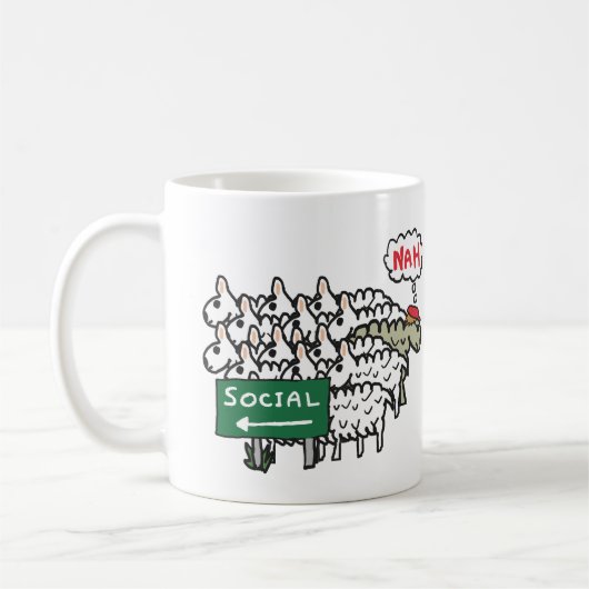 Mug Mouton antisocial (Gauche)