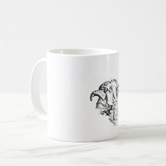 Mug Mouton bélier funky mignon (Devant gauche)