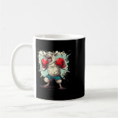 Mug Mouton de boxe avec gants de boxe Kickboxing Drôle (Gauche)