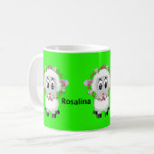 Mug Mouton floral vert mouton (Devant gauche)