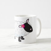 Mug Mouton Noir Avec Laine Blanche (Devant droit)