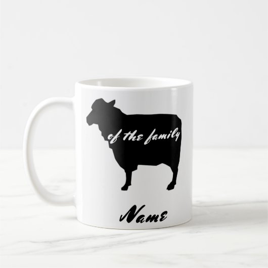Mug "Mouton noir de la famille" personnalisable (Gauche)