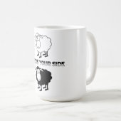 Mug mouton noir et blanc (Devant droit)