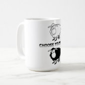 Mug mouton noir et blanc (Devant gauche)