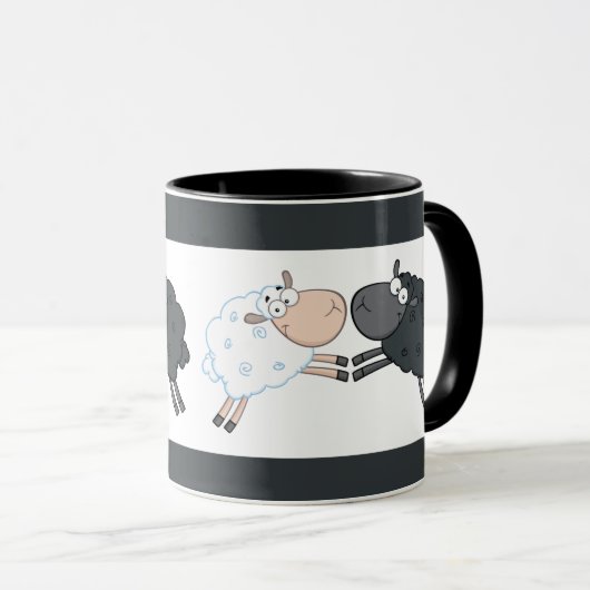 Mug Mouton noir Mouton blanc (Devant droit)