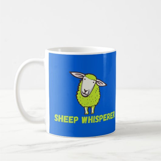 Mug Mouton Whisperer Mignonne Mouton Drôle (Gauche)