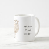 Mug Moutons aux fleurs de pavot rouge (Devant droit)