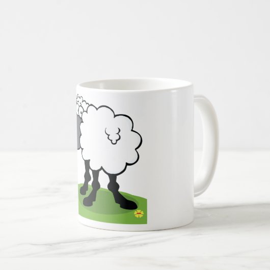 Mug Moutons collant la langue (Devant droit)