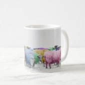 Mug Moutons colorés d'arc-en-ciel (Devant droit)