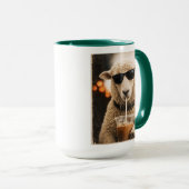Mug Moutons cools buvant du café glacé (Devant droit)