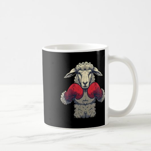 Mug Moutons de boxe avec gants de boxe Kickboxing Drôl (Droite)