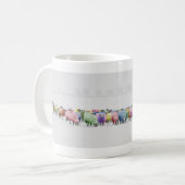 Mug Moutons de plusieurs couleurs (Devant gauche)