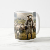 Mug Moutons Drôle Shepard Avec Son Troupeau De Moutons (Devant droit)
