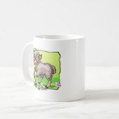 Mug Moutons en fleurs (Devant gauche)