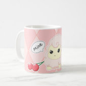 Mug Moutons fiesty de rose mignon de kawaii avec des (Devant gauche)