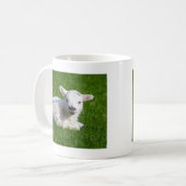 Mug Moutons mignons de bébé se situant dans l'herbe (Devant gauche)