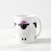 Mug Moutons mignons drôles (Devant droit)