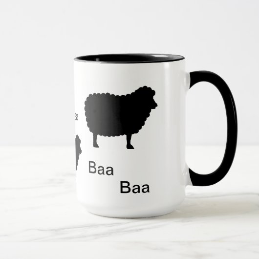 Mug Moutons noirs de bêlement de bêlement (Droite)