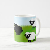 Mug Moutons noirs de la famille, drôle. humour, (Devant droit)