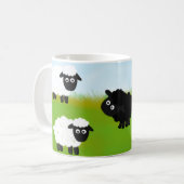 Mug Moutons noirs de la famille, drôle. humour, (Devant gauche)