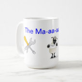 Mug moutons, outils, kiwi, le MA-aa-aa-chanic (Devant gauche)