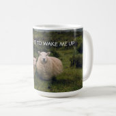 Mug Moutons personnalisés dans un champ (Devant droit)
