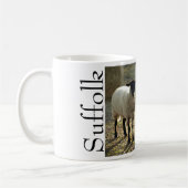 Mug Moutons Suffolk à la lumière du soleil (Gauche)