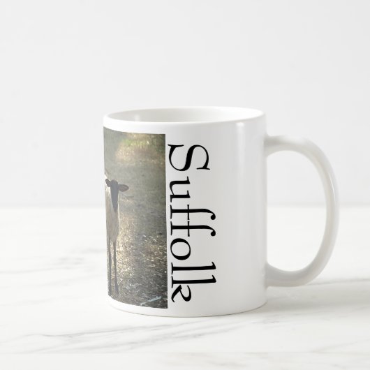 Mug Moutons Suffolk à la lumière du soleil (Droite)