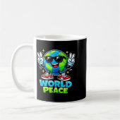 Mug Mouvement de diffusion de la paix mondiale drôle e (Gauche)