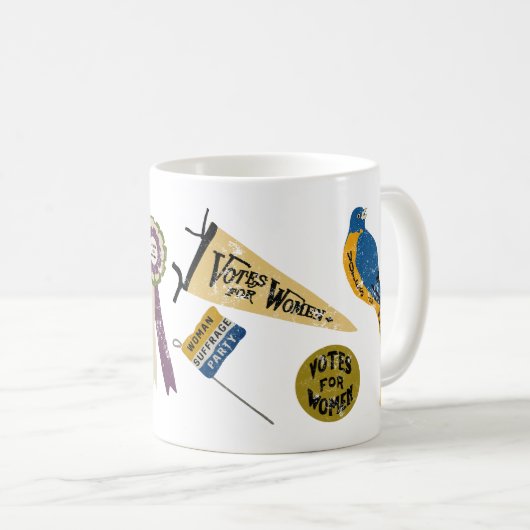 Mug Mouvement Suffrage Femmes Mémorabilia Collage Impr (Devant droit)