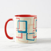 Mug Moyen Siècle, L'Âge Atomique Rectangle Bleu, Corai (Gauche)