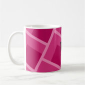 Mug moyen siècle moderne abstrait rose géométrique (Gauche)
