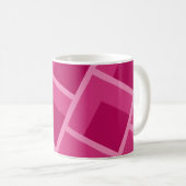 Mug moyen siècle moderne abstrait rose géométrique (Devant droit)