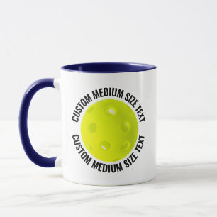 Mug Moyen Texte BLEU NAVY Combo 11oz Pickleball Person