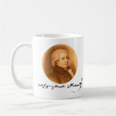 Mug Mozart Composer Portrait Élégant musique classique (Gauche)