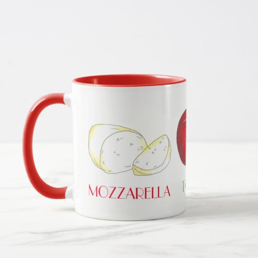 Mug Mozzarella Tomato Basil Italien Cuisine alimentair (Gauche)