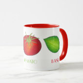 Mug Mozzarella Tomato Basil Italien Cuisine alimentair (Devant droit)