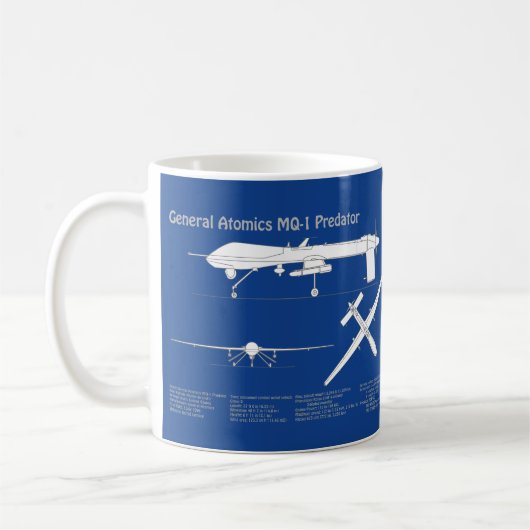 Mug MQ-1 Predator UAV- Plan d'avion ABD (Gauche)