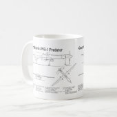 Mug MQ-1 Predator UAV- Plan d'avion BD (Devant gauche)