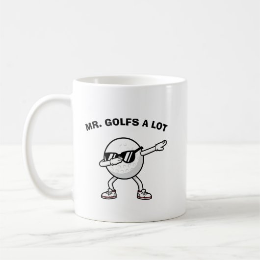 Mug MR. GOLFS A LOT,Funny Golf (Gauche)