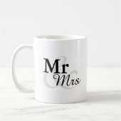 Mug Mr&Mrs Simple Elegant Typographie Mariage Faveur (Gauche)