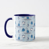 Mug Mr. Narwhal Blue Snowflake Pattern (Gauche)