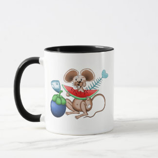 Mug Mr. Rat enjoying his meal in the garbage restauran