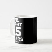 Mug Mr. Right 15 Years Wedding Anniversary Funny Match (Devant gauche)