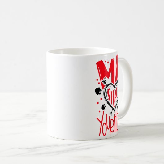 Mug Mr Steal Your Heart Valentines Day Matching Coupl  (Devant droit)