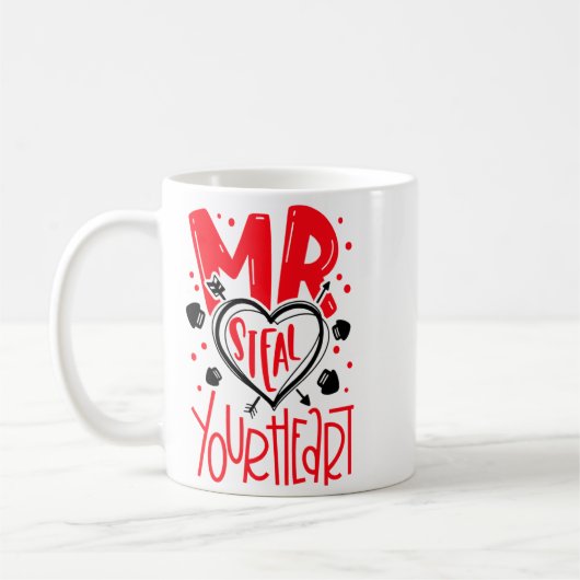 Mug Mr Steal Your Heart Valentines Day Matching Coupl  (Gauche)