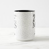 Mug Mrs Right Fun 25e Anniversaire Cœurs Argentés (Centre)