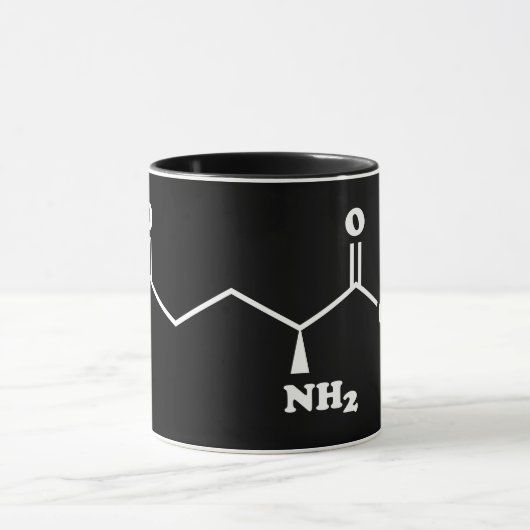 Mug MSG Monosodium Glutamate Molecule Formule chimique (Centre)