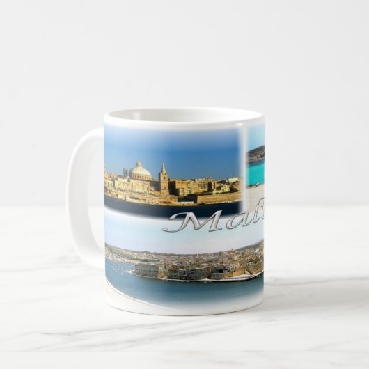 Mug MT Malte - La Valletta Skyline - (Devant gauche)